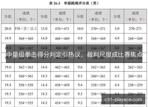 中量级拳击得分判定引热议，裁判尺度成比赛焦点